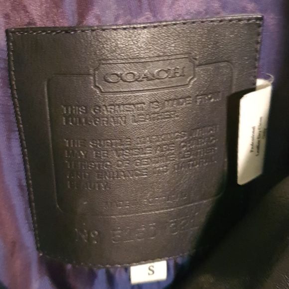 Black Y2K Leather Coach Jacket Size Small no.5150 - Picture 4 of 10